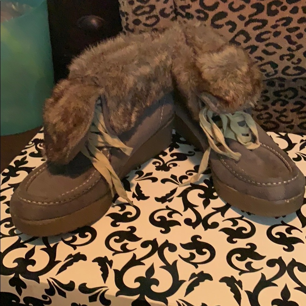 Fur booties